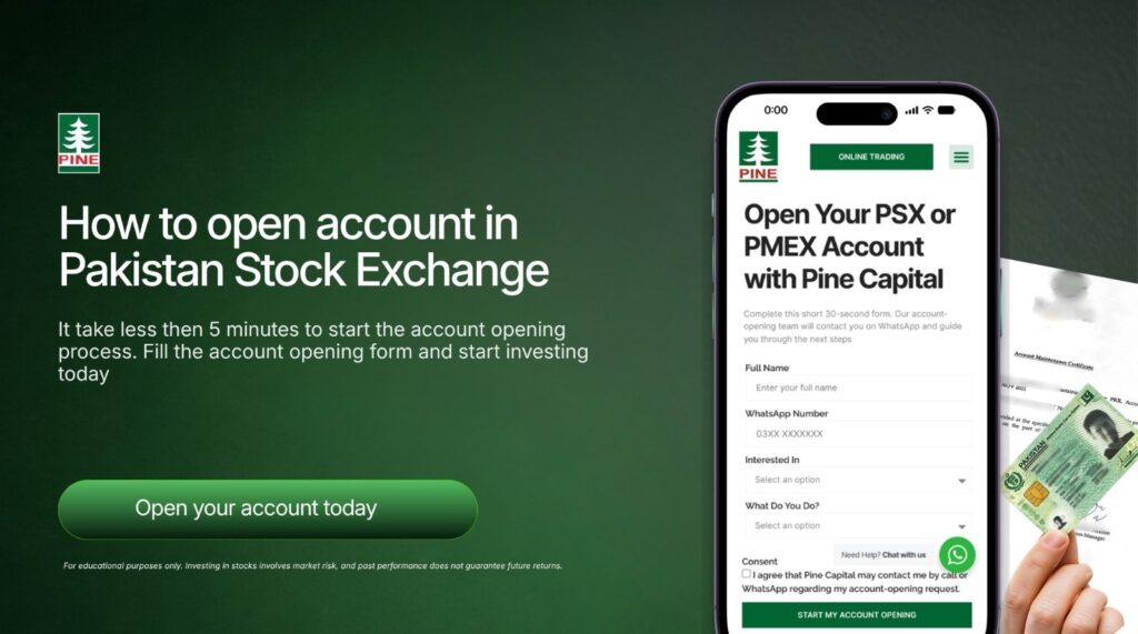 How to Open PSX Trading Account Online in Pakistan - Pine Capital Management